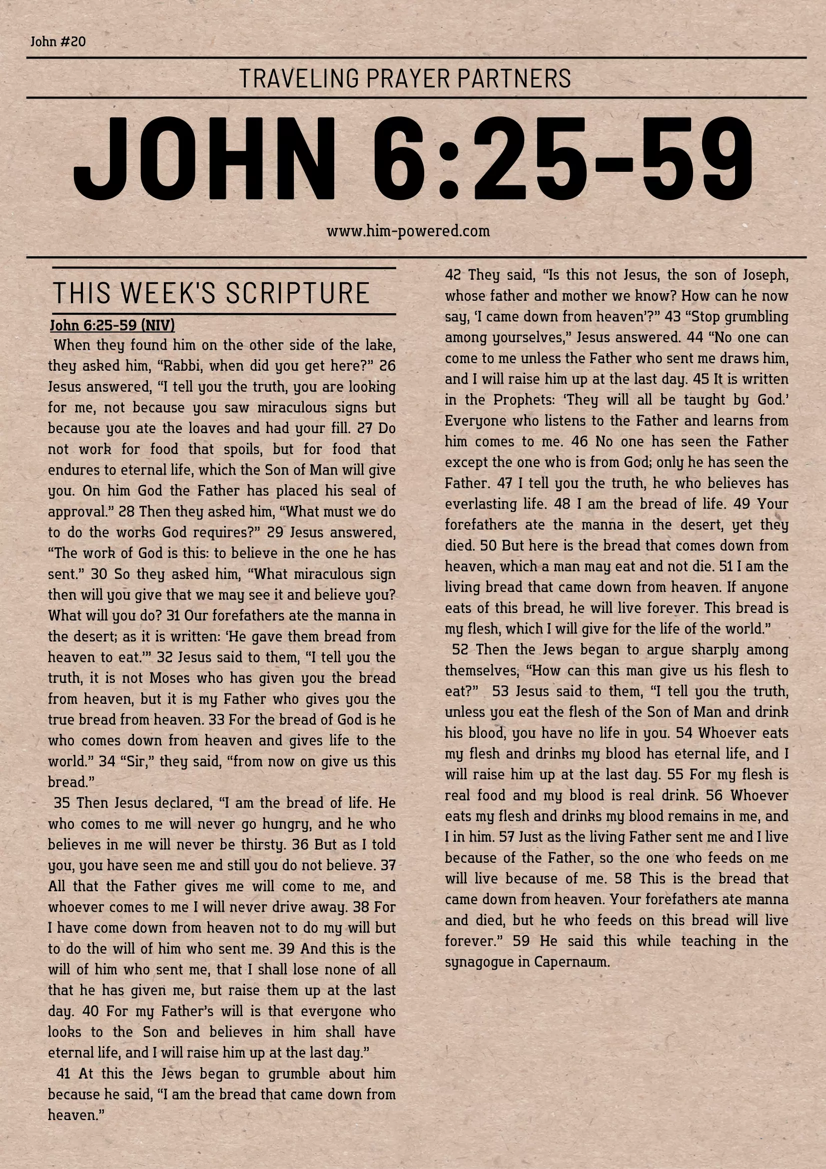 Read more about the article John 6:25-59