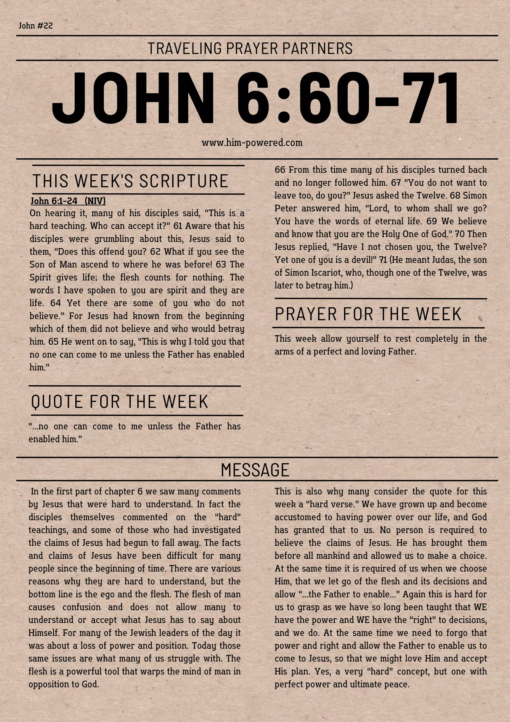 Read more about the article John 6:60-71