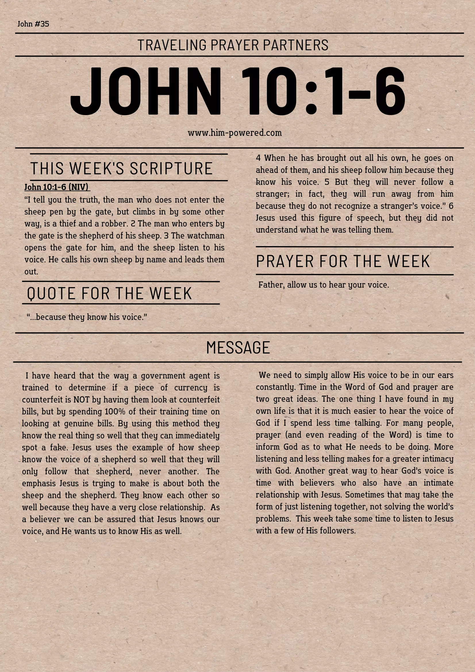 Read more about the article John 10:1-6