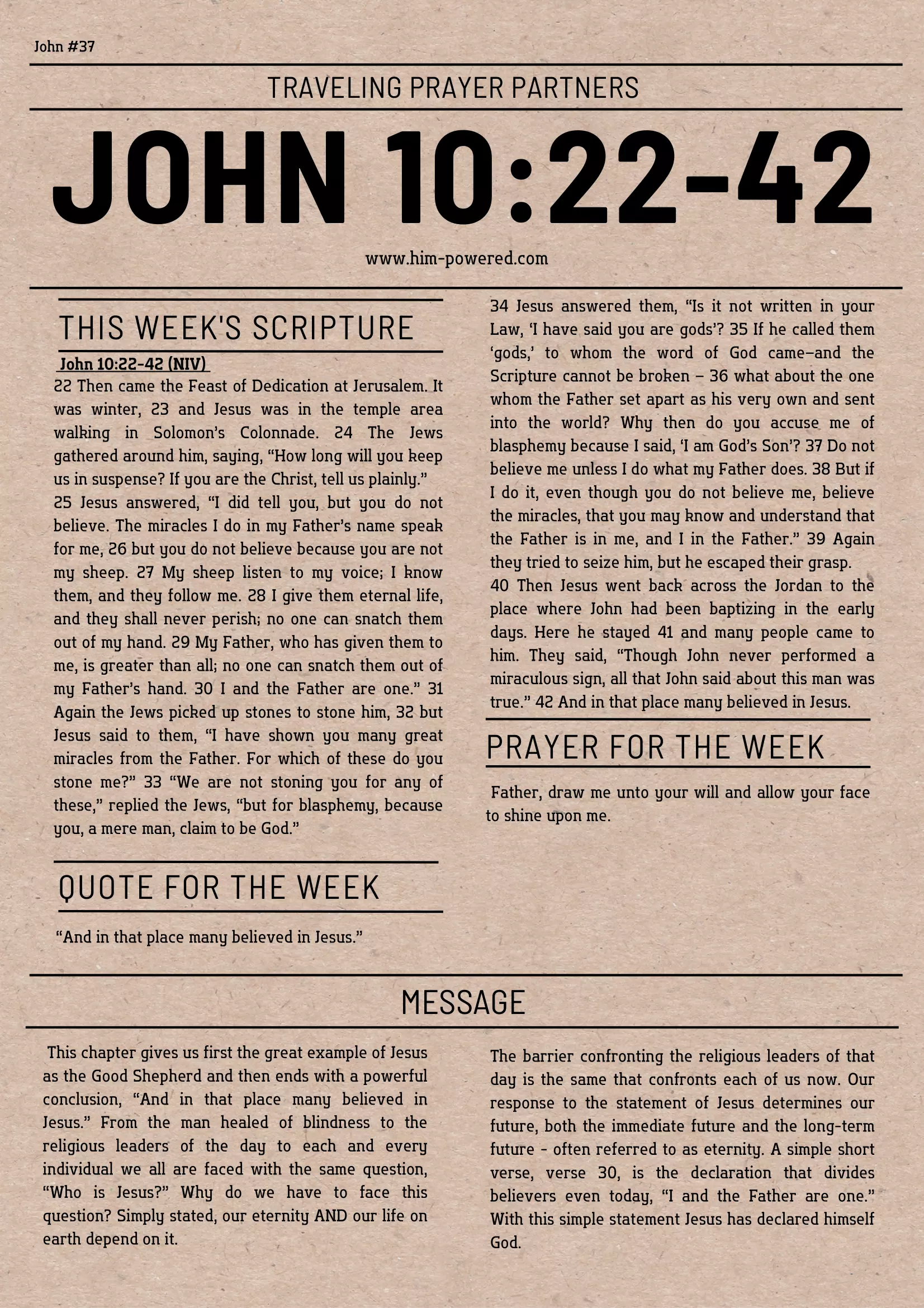 Read more about the article John 10:22-42