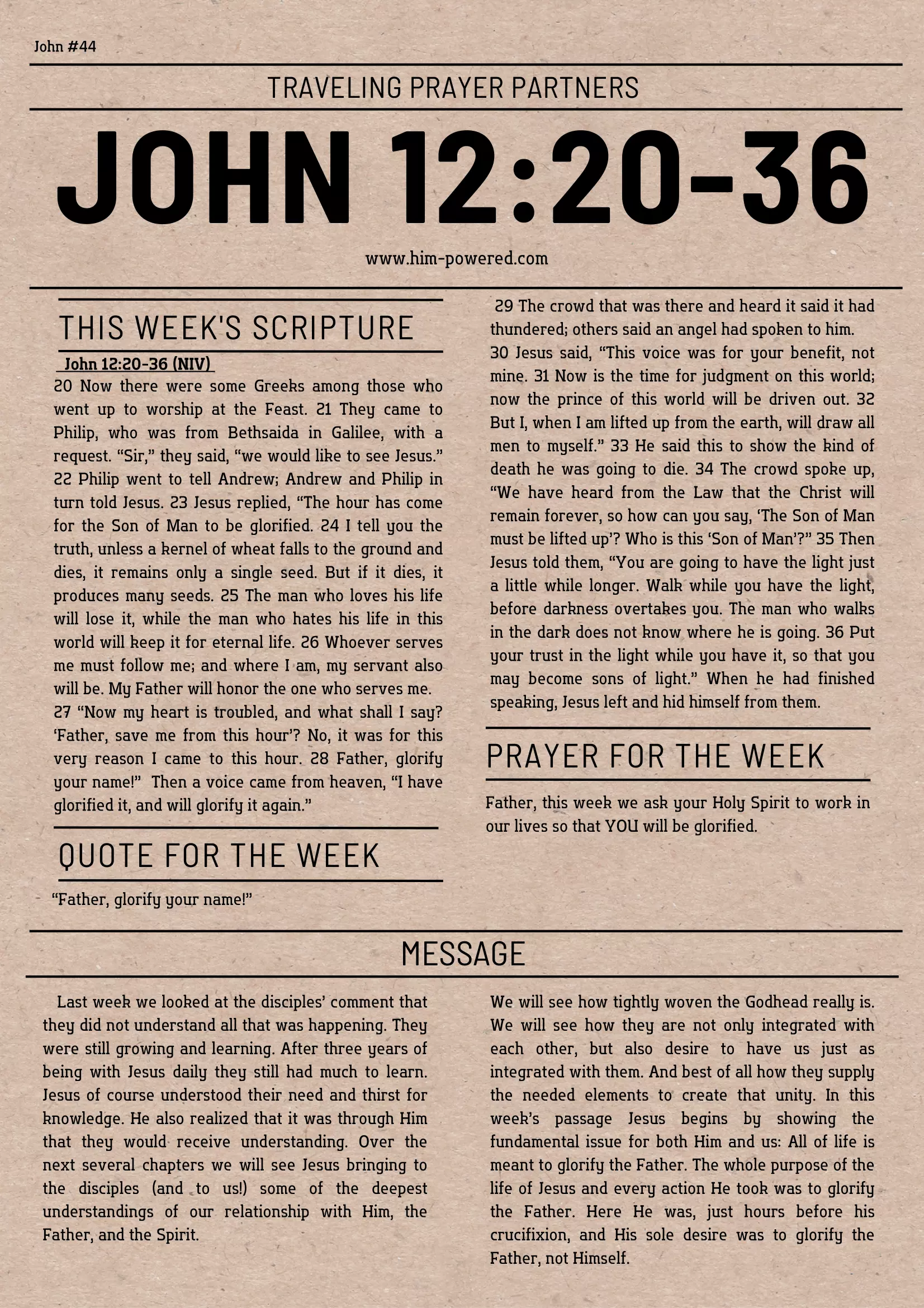 Read more about the article John 12:20-36