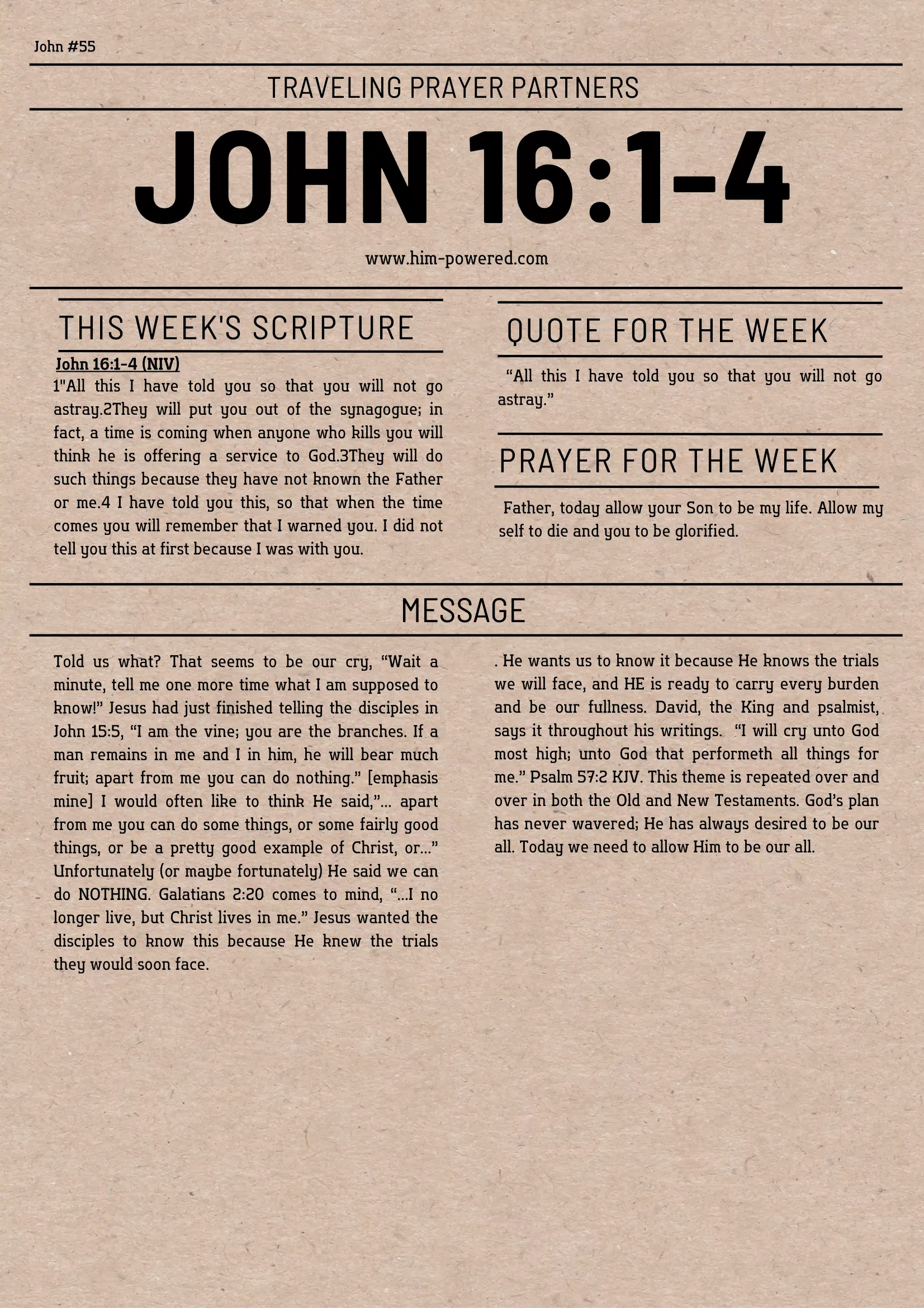 Read more about the article John 16:1-4
