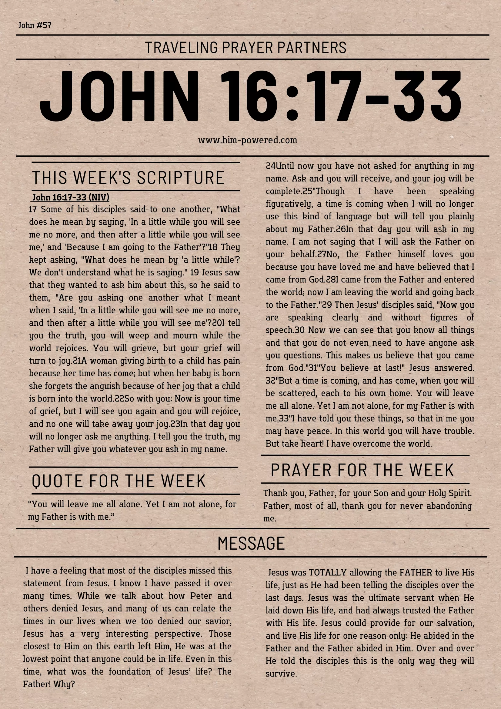 Read more about the article John 16:17-33