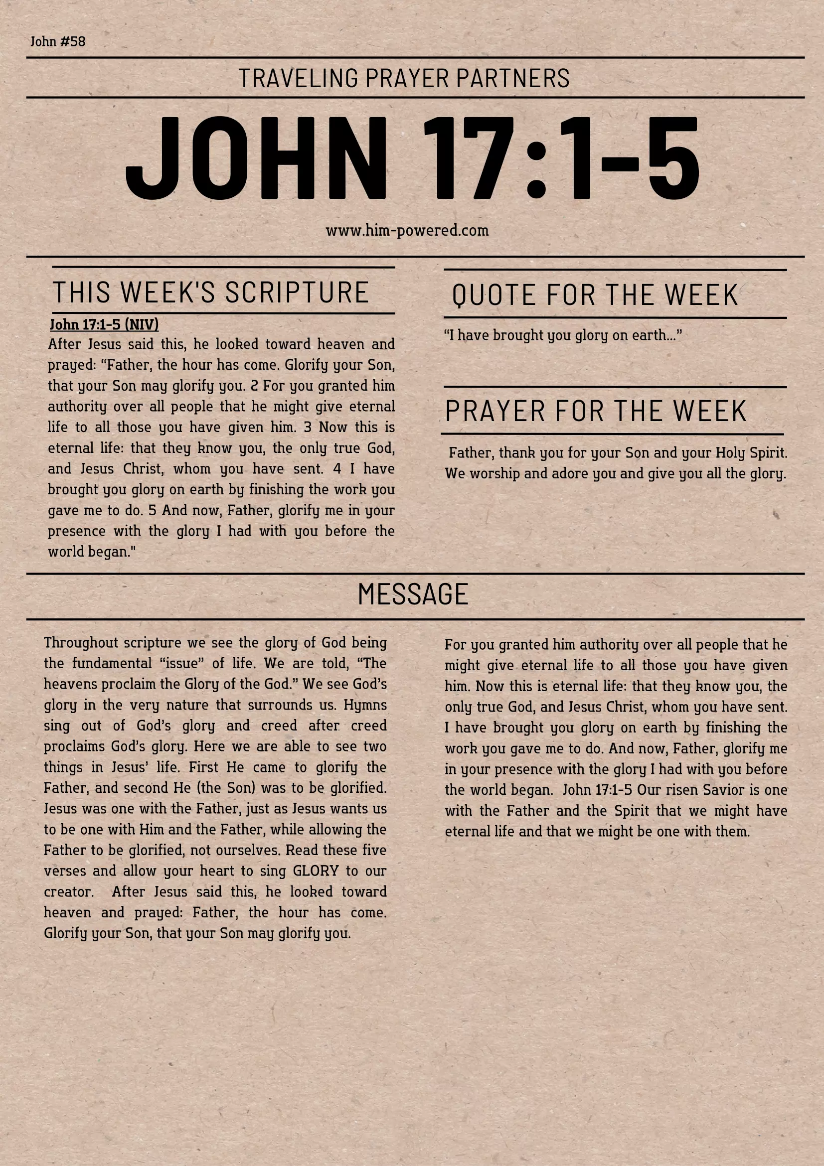 Read more about the article John 17:1-5
