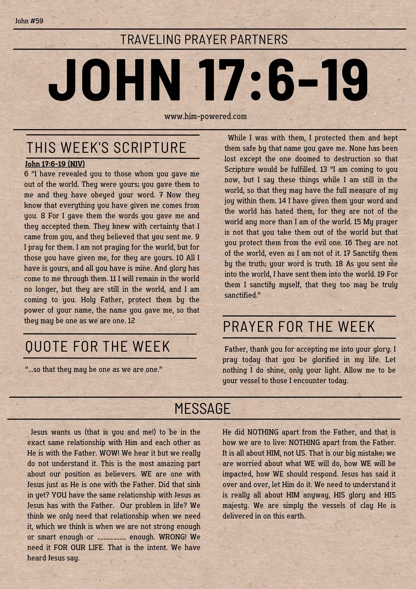 Read more about the article John 17:6-19