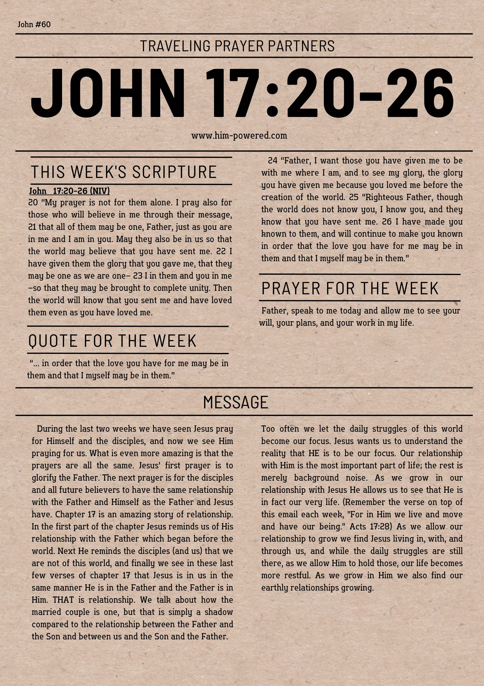 Read more about the article John 17:20-26