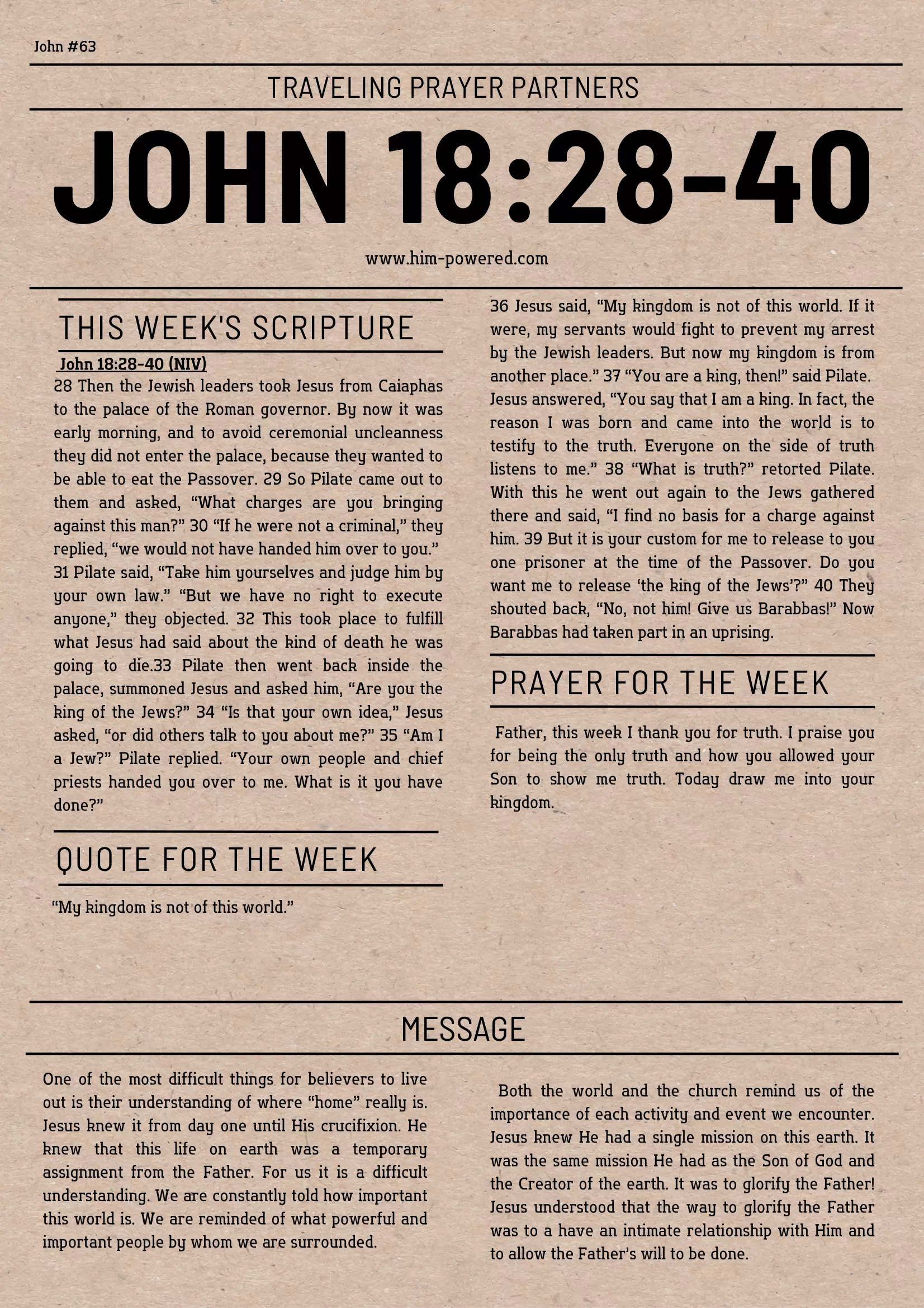 Read more about the article John 18:28-40