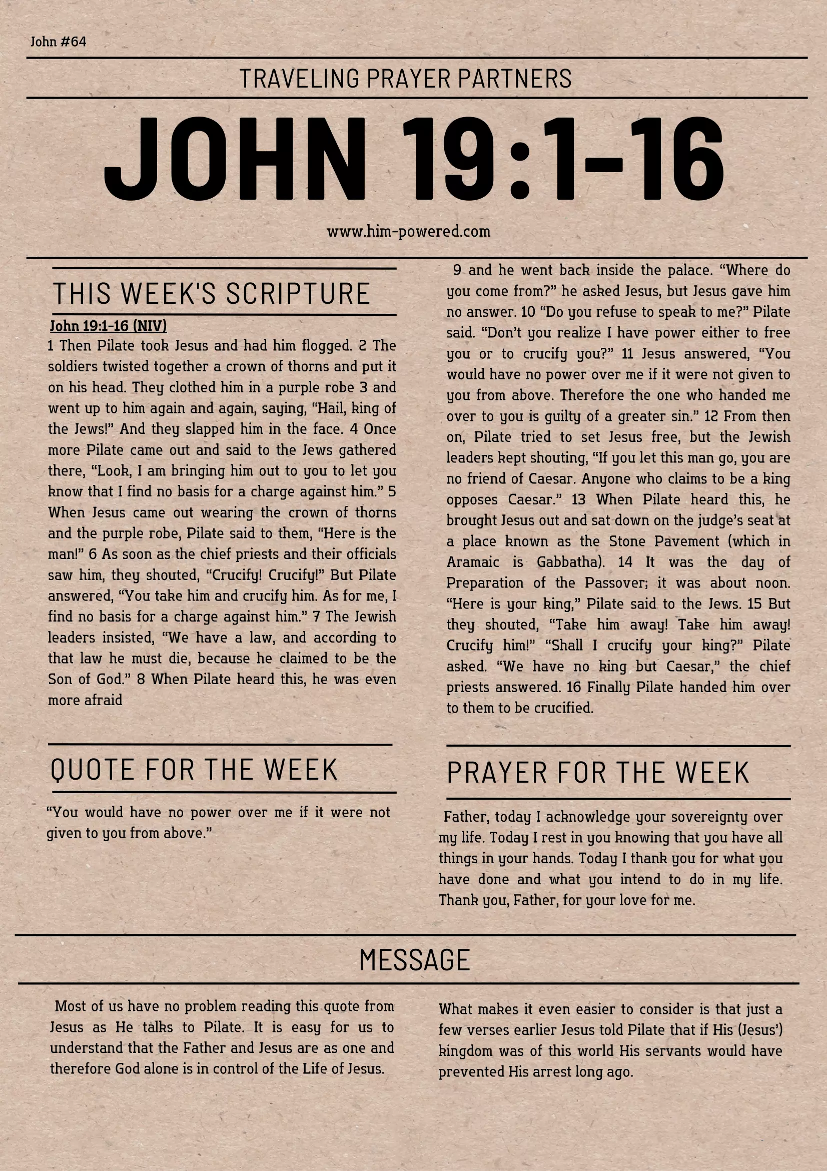 Read more about the article John 19:1-16