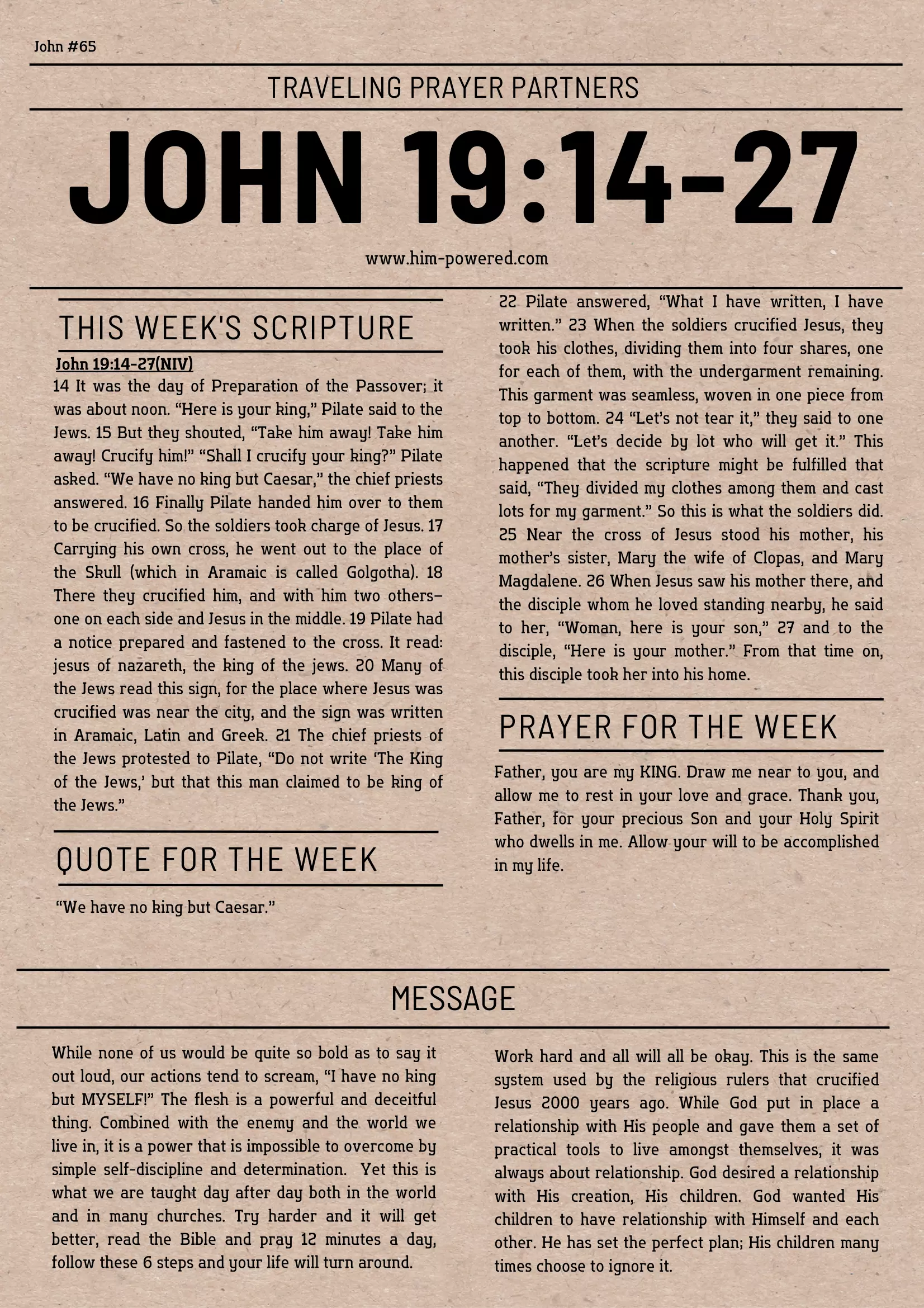 Read more about the article John 19:14-27