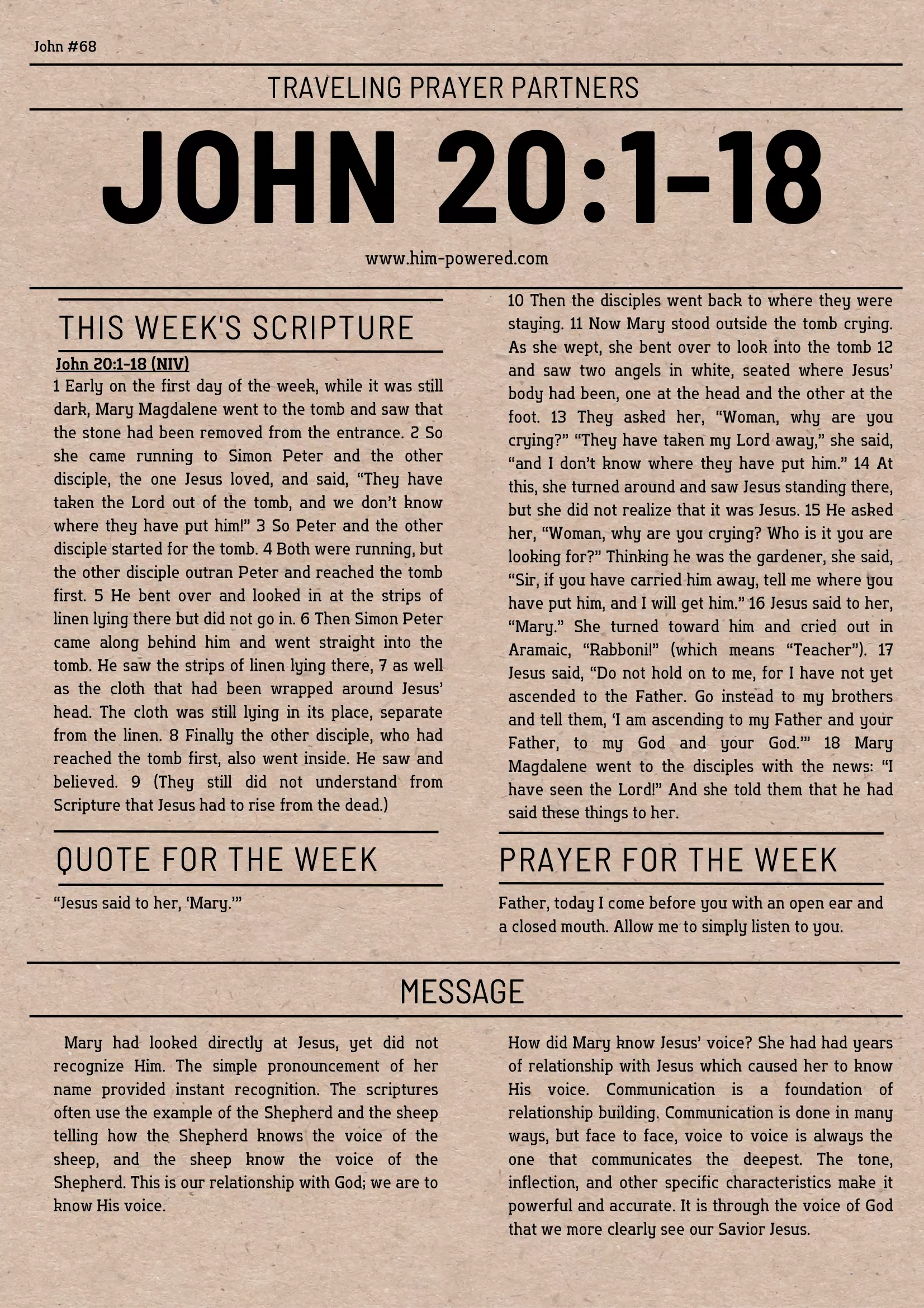 Read more about the article John 20:1-18