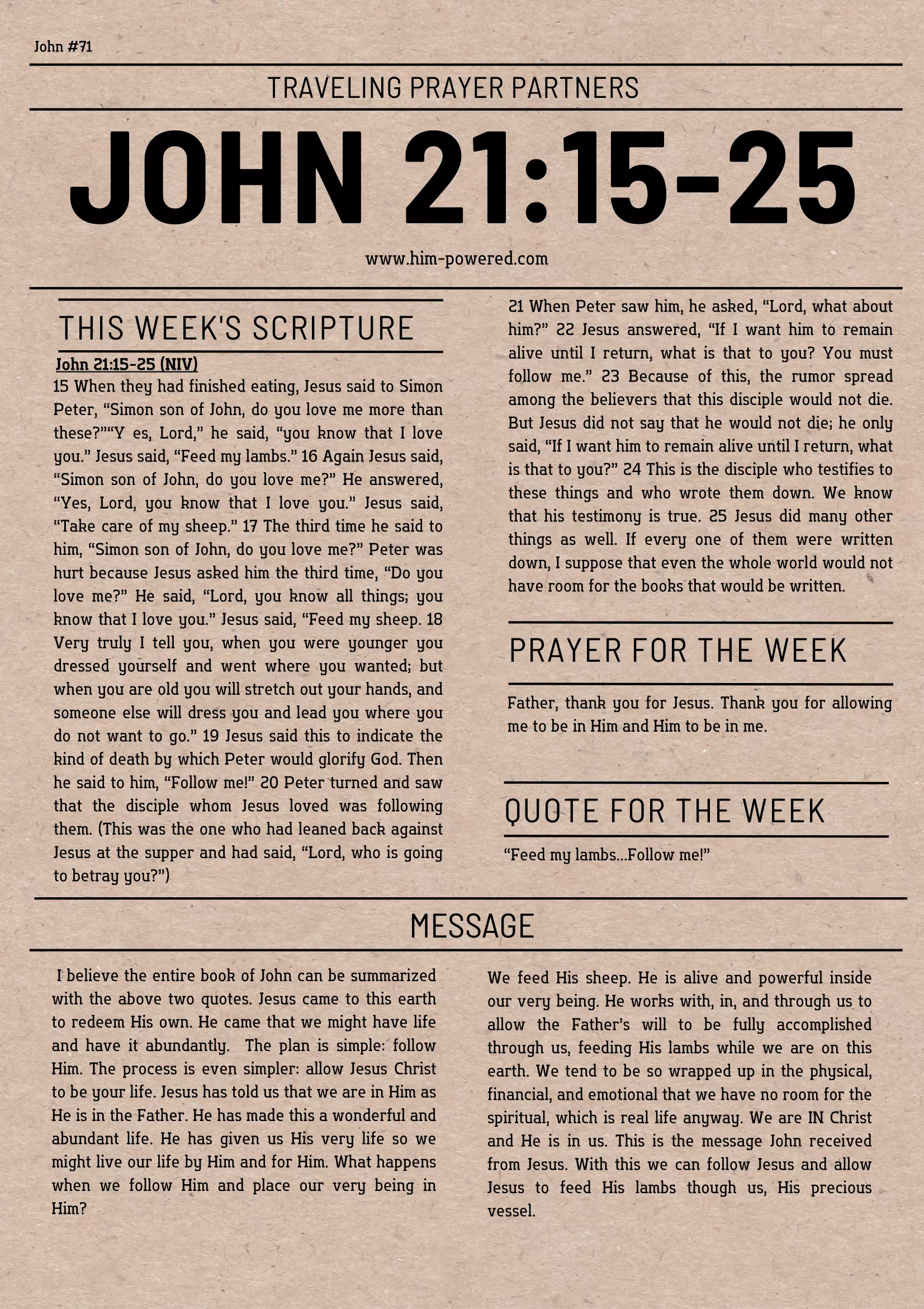Read more about the article John 21:15-25