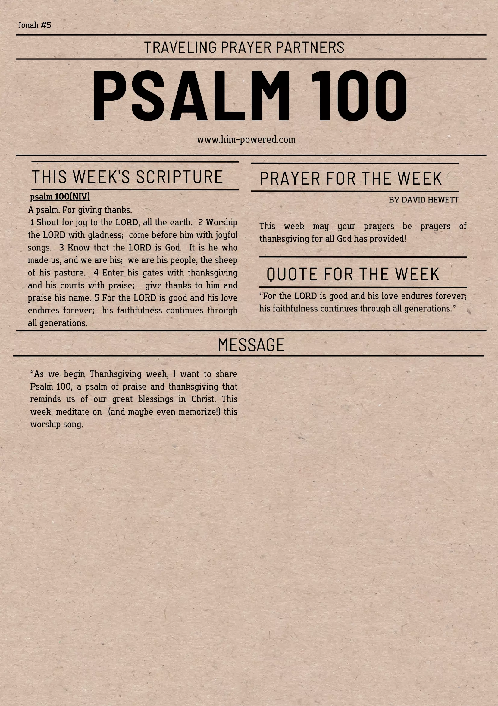 Read more about the article Psalm 100