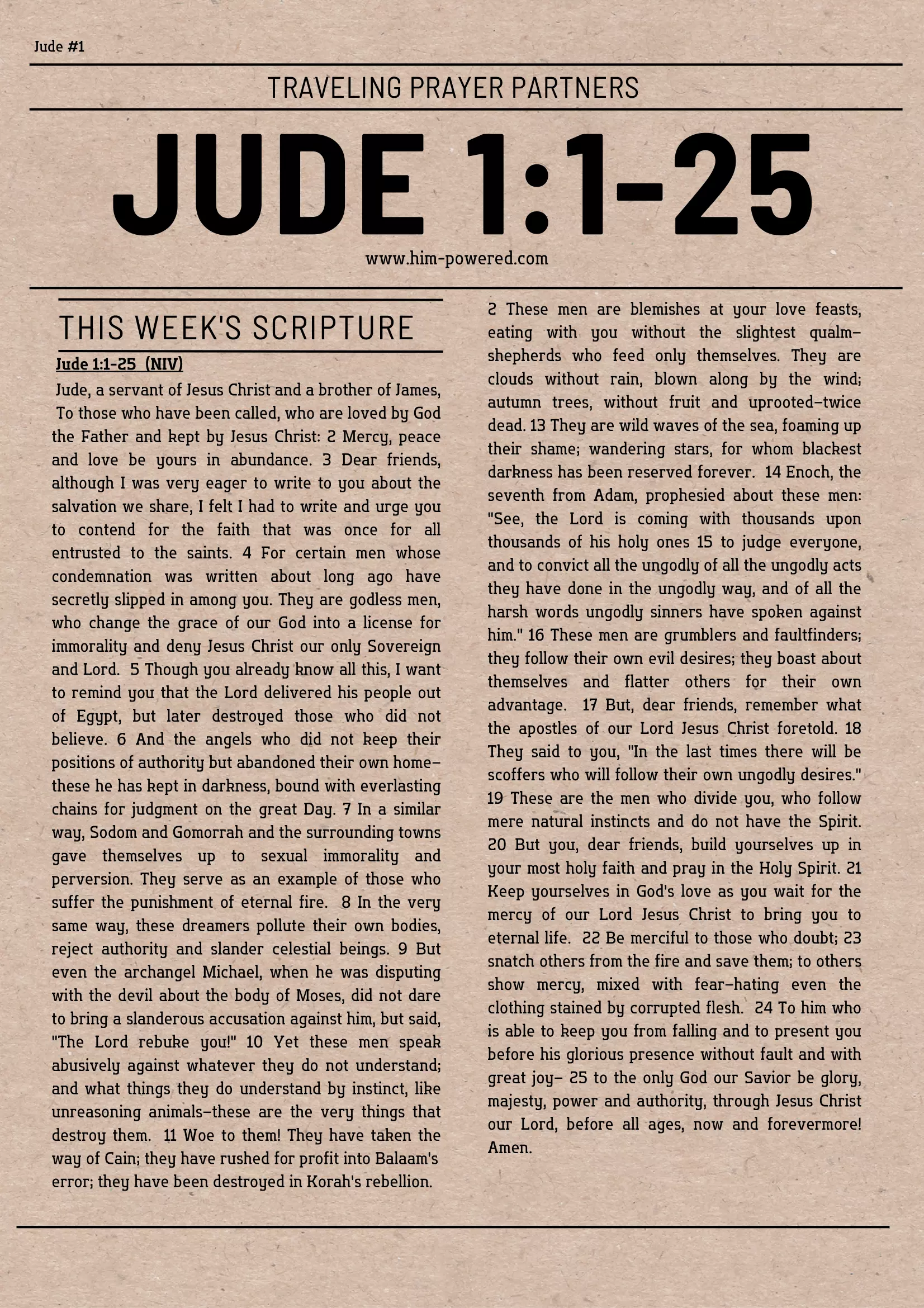 Read more about the article Jude 1:1-25