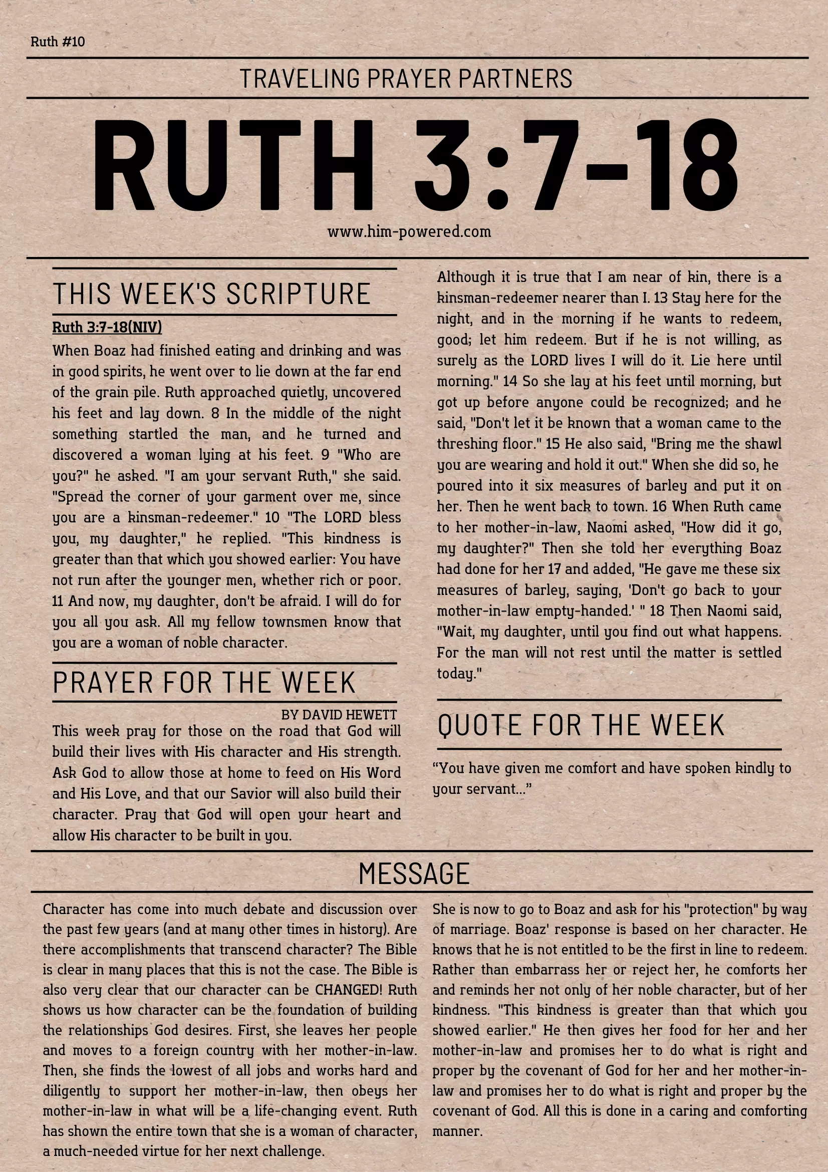 Read more about the article Ruth 4:1-12